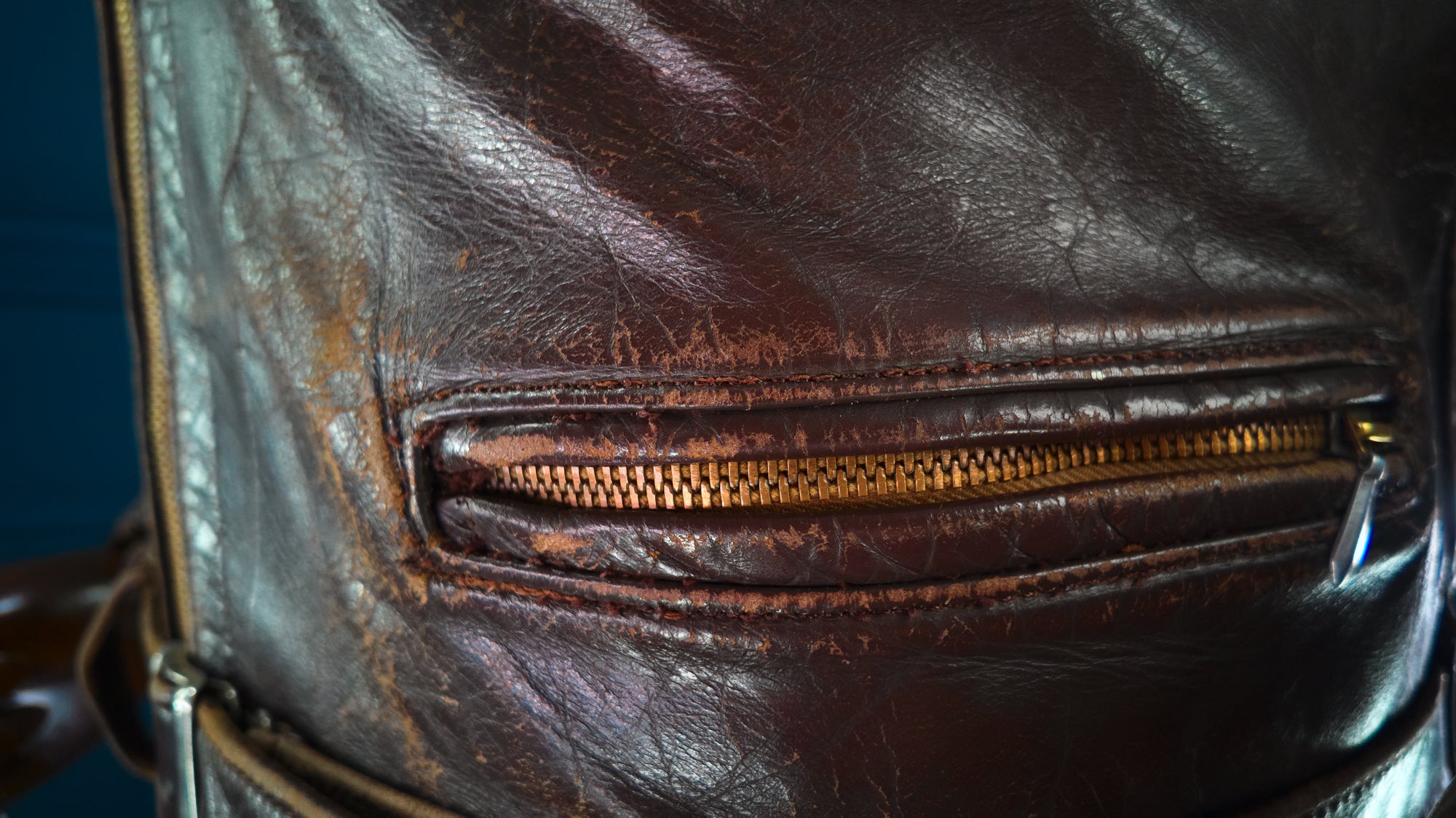 Vintage 1950s West German Calfskin Aviator Flight Biker Rider Leather Jacket “S”