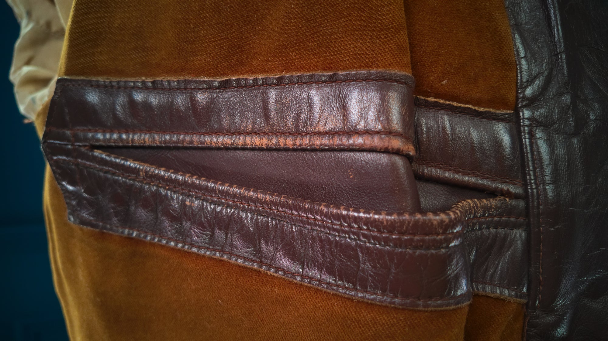 Vintage 1950s West German Calfskin Aviator Flight Biker Rider Leather Jacket “S”