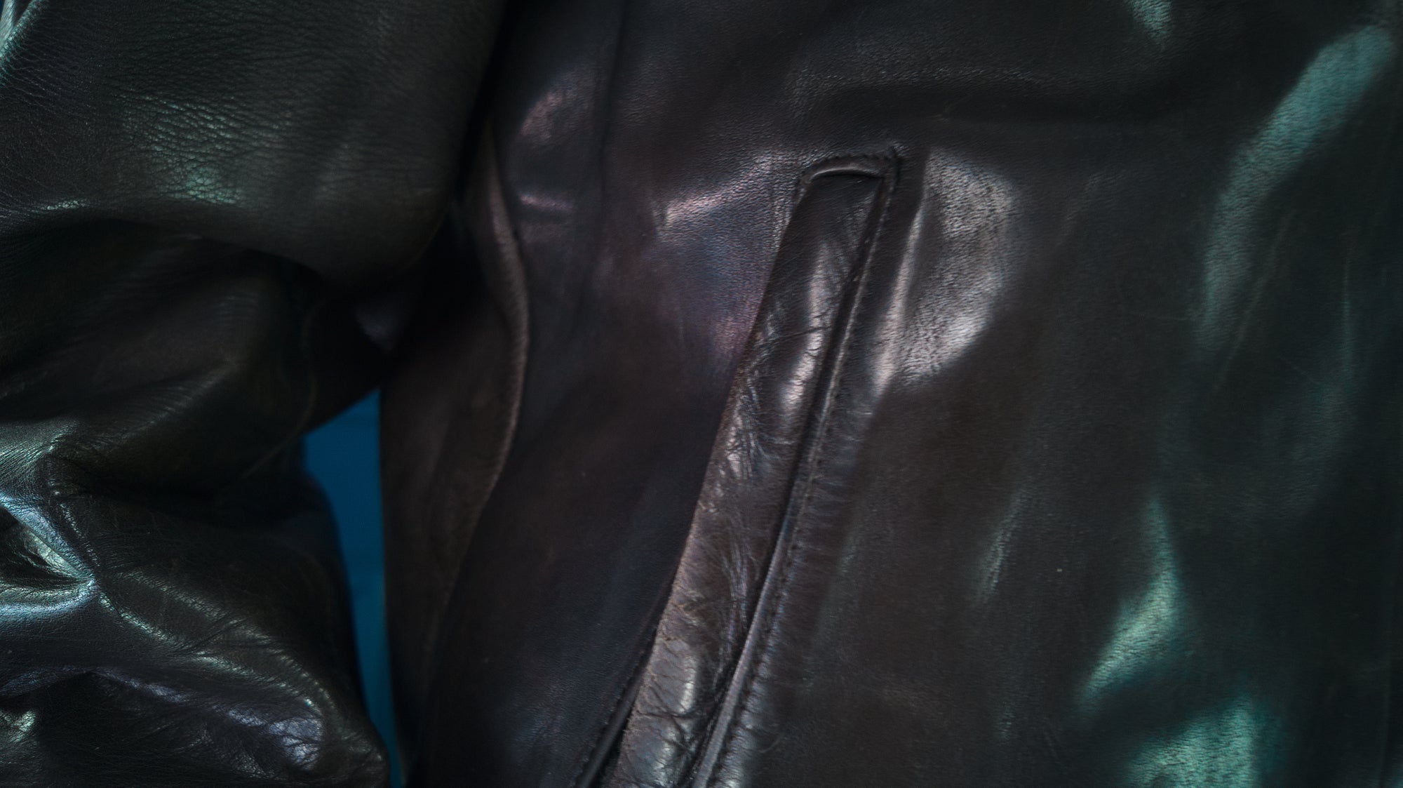 Vintage 1950s German Horsehide Black Flight Bomber Aviator Leather Jacket “M”