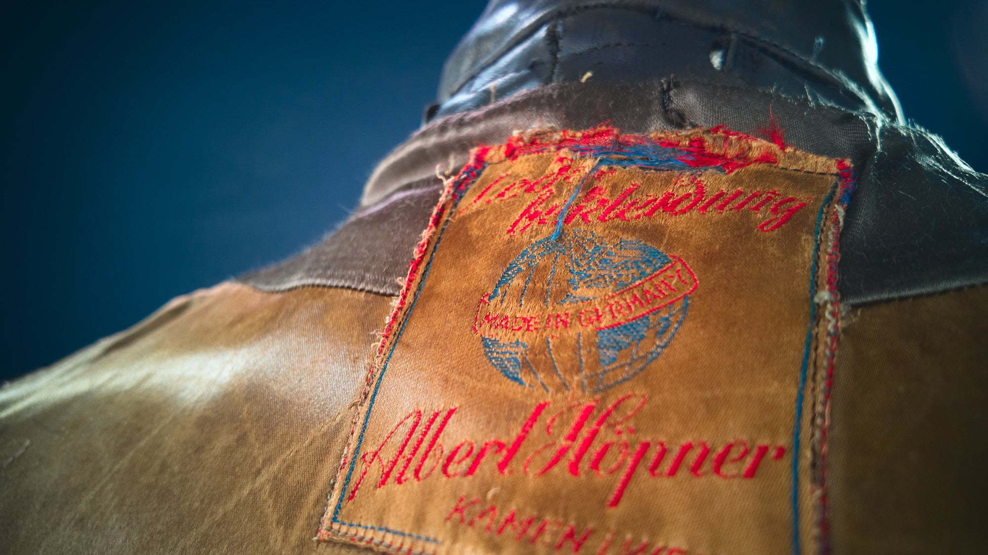 Vintage 1950s German Horsehide Black Flight Bomber Aviator Leather Jacket “M”