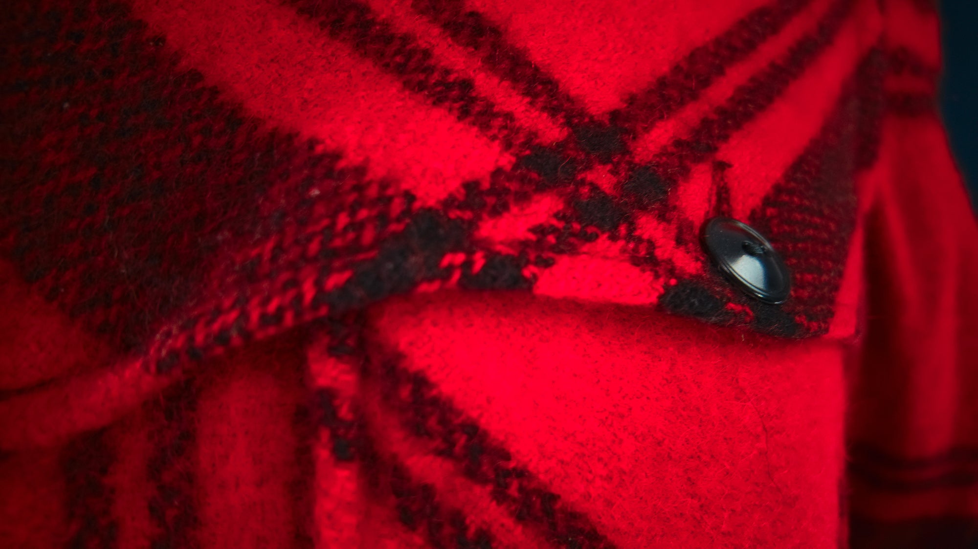 Vintage 1950s Windward Red Mackinaw Plaid Wool Outdoorsman Jacket “M”