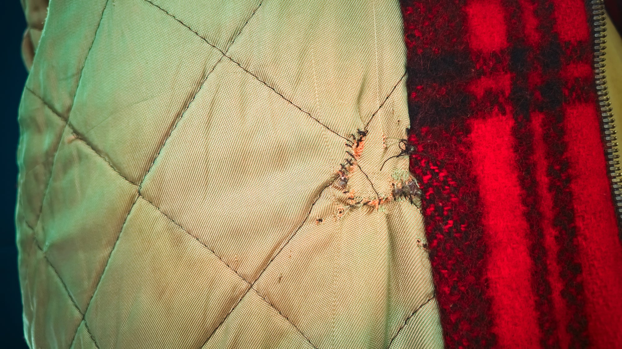 Vintage 1950s Windward Red Mackinaw Plaid Wool Outdoorsman Jacket “M”