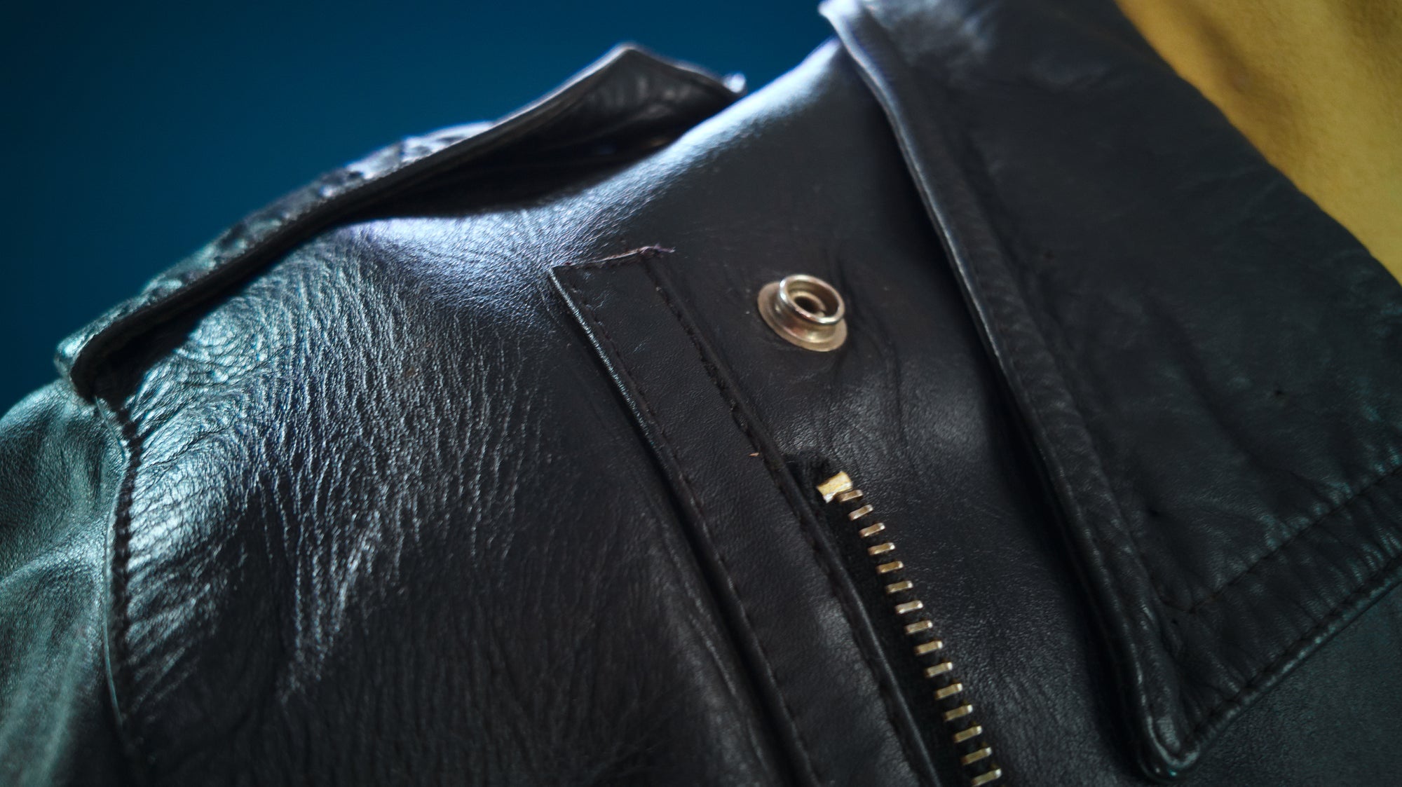 Vintage 1960s Australian Kangaroo Hide Biker Motorcycle Rider Leather Jacket “M”