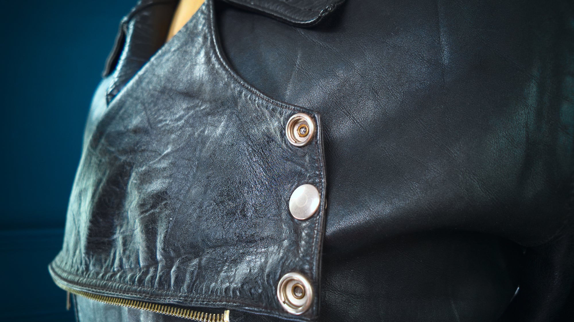 Vintage 1960s Australian Kangaroo Hide Biker Motorcycle Rider Leather Jacket “M”