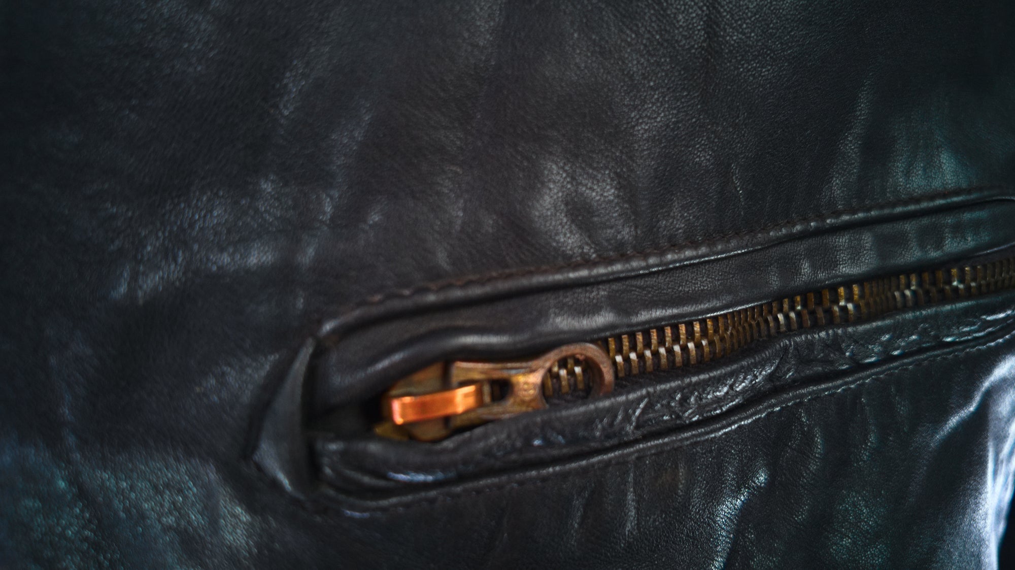 Vintage 1960s Australian Kangaroo Hide Biker Motorcycle Rider Leather Jacket “M”