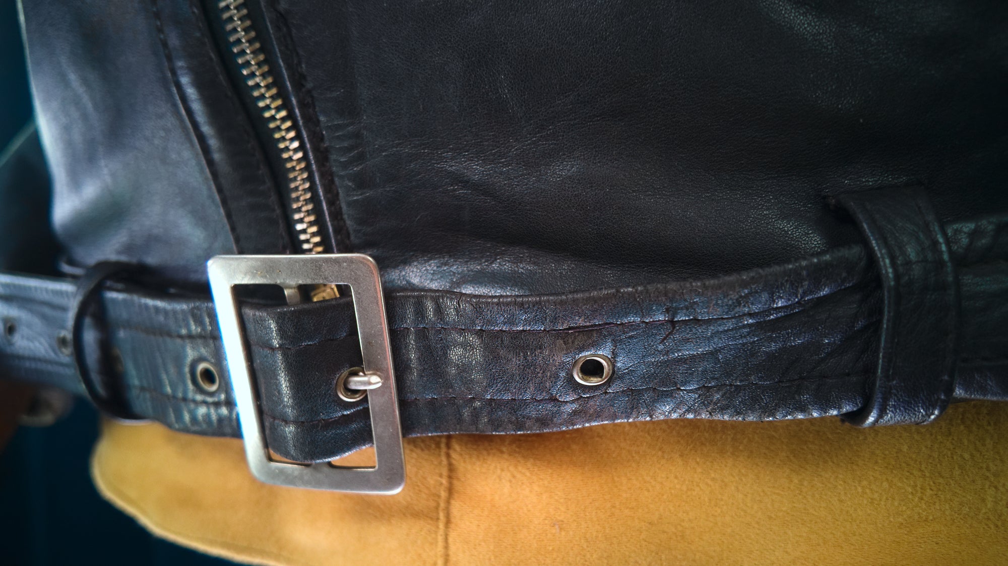 Vintage 1960s Australian Kangaroo Hide Biker Motorcycle Rider Leather Jacket “M”