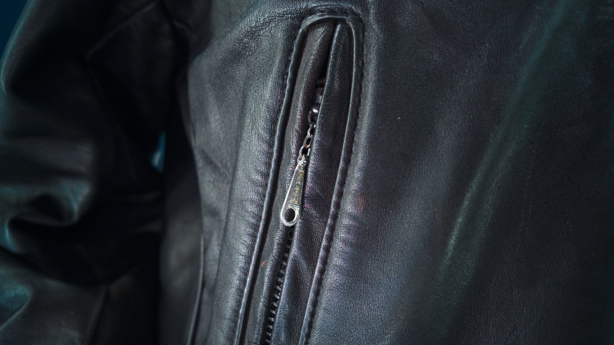 Vintage 1960s Montgomery Ward Biker Motorcycle Brando Rider Leather Jacket “L”