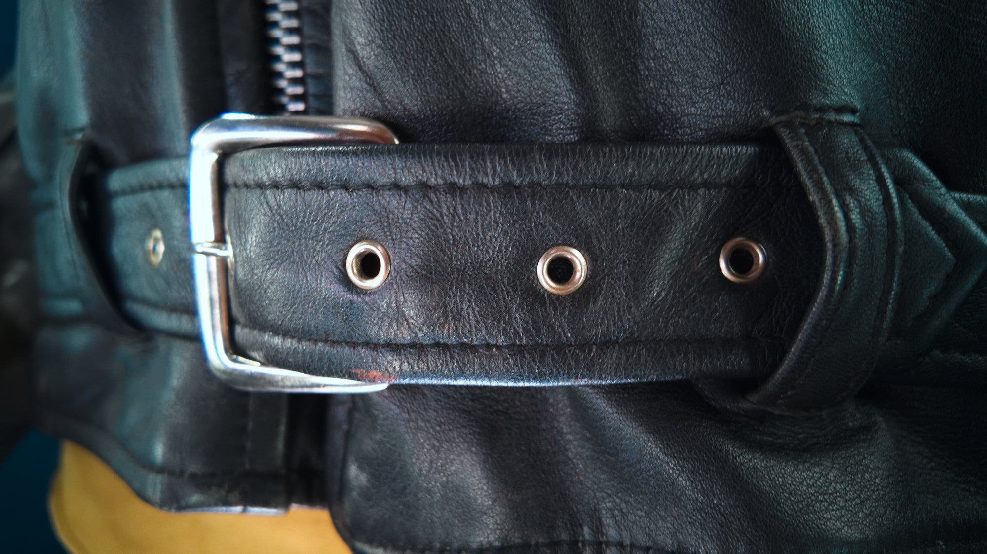 Vintage 1960s Montgomery Ward Biker Motorcycle Brando Rider Leather Jacket “L”