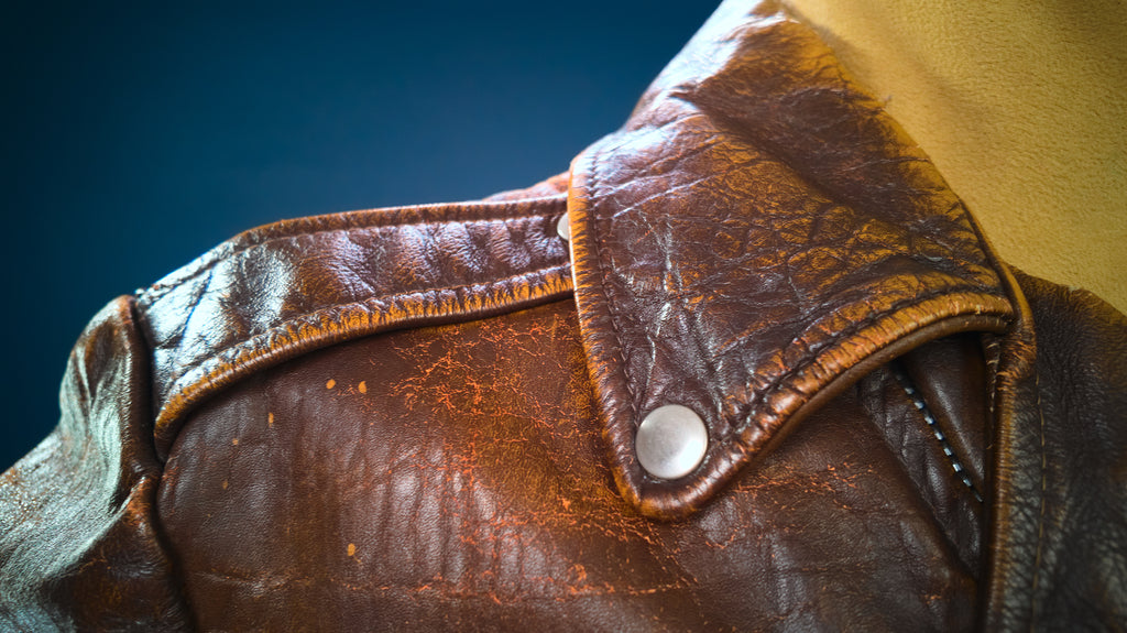 Vintage 1960s American Brown Steerhide Distressed Biker Rider Leather Jacket “L”