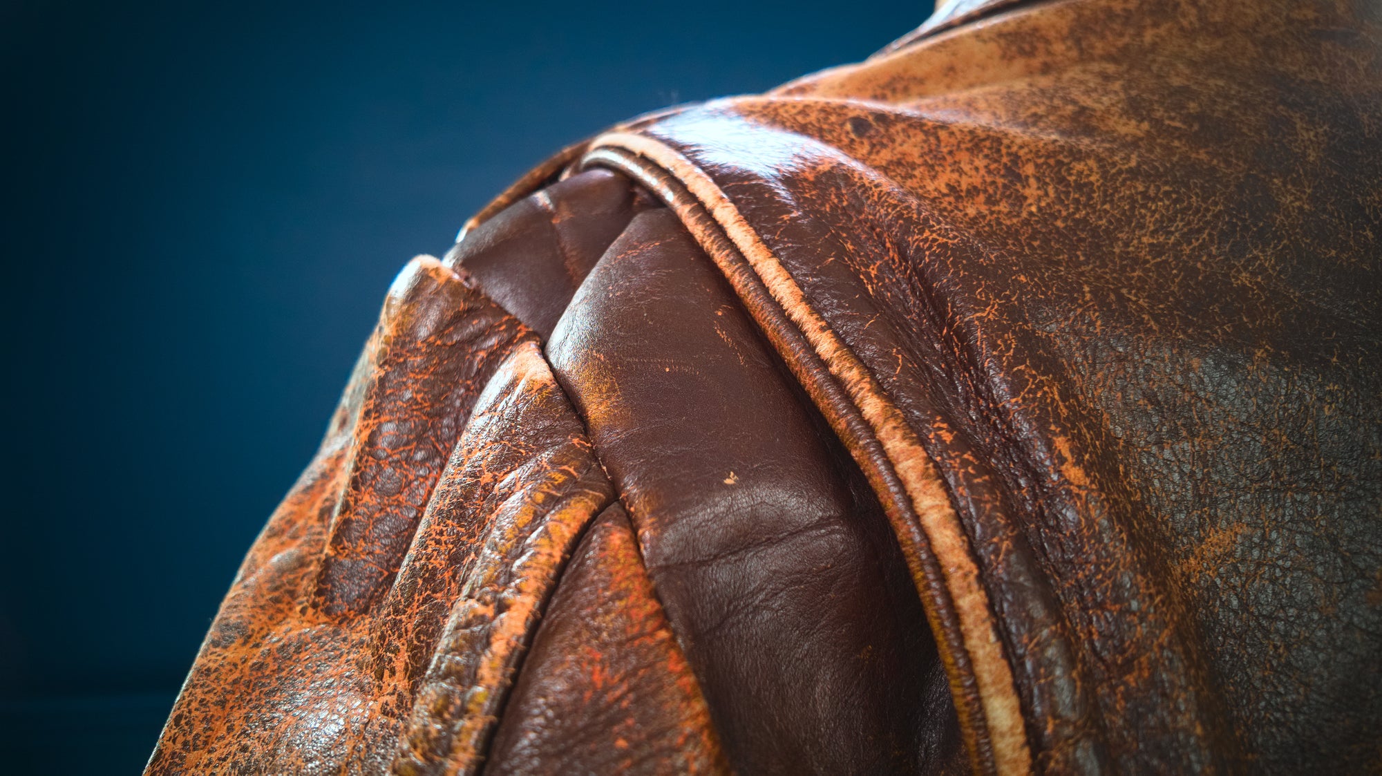 Vintage 1960s American Brown Steerhide Distressed Biker Rider Leather Jacket “L”