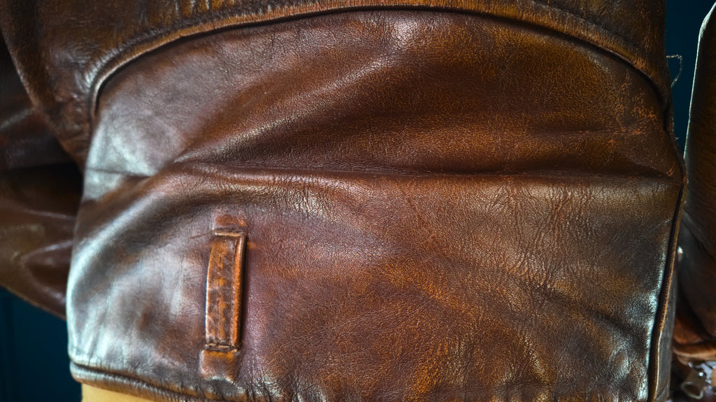 Vintage 1960s American Brown Steerhide Distressed Biker Rider Leather Jacket “L”