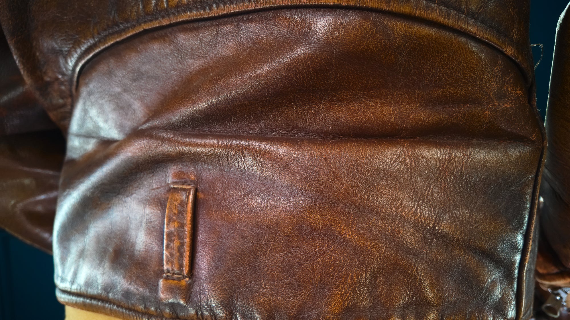 Vintage 1960s American Brown Steerhide Distressed Biker Rider Leather Jacket “L”