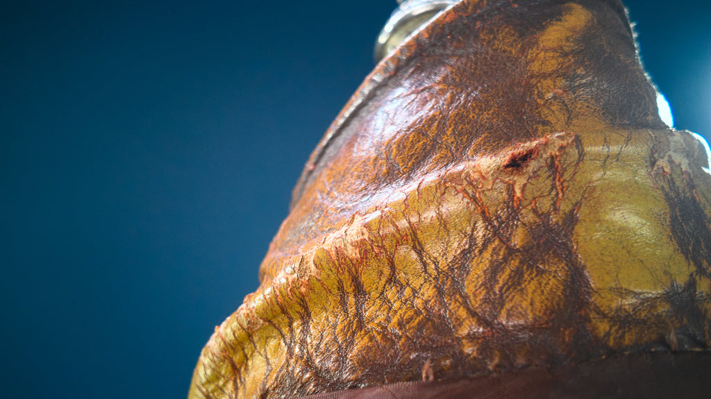 Vintage 1960s American Brown Steerhide Distressed Biker Rider Leather Jacket “L”