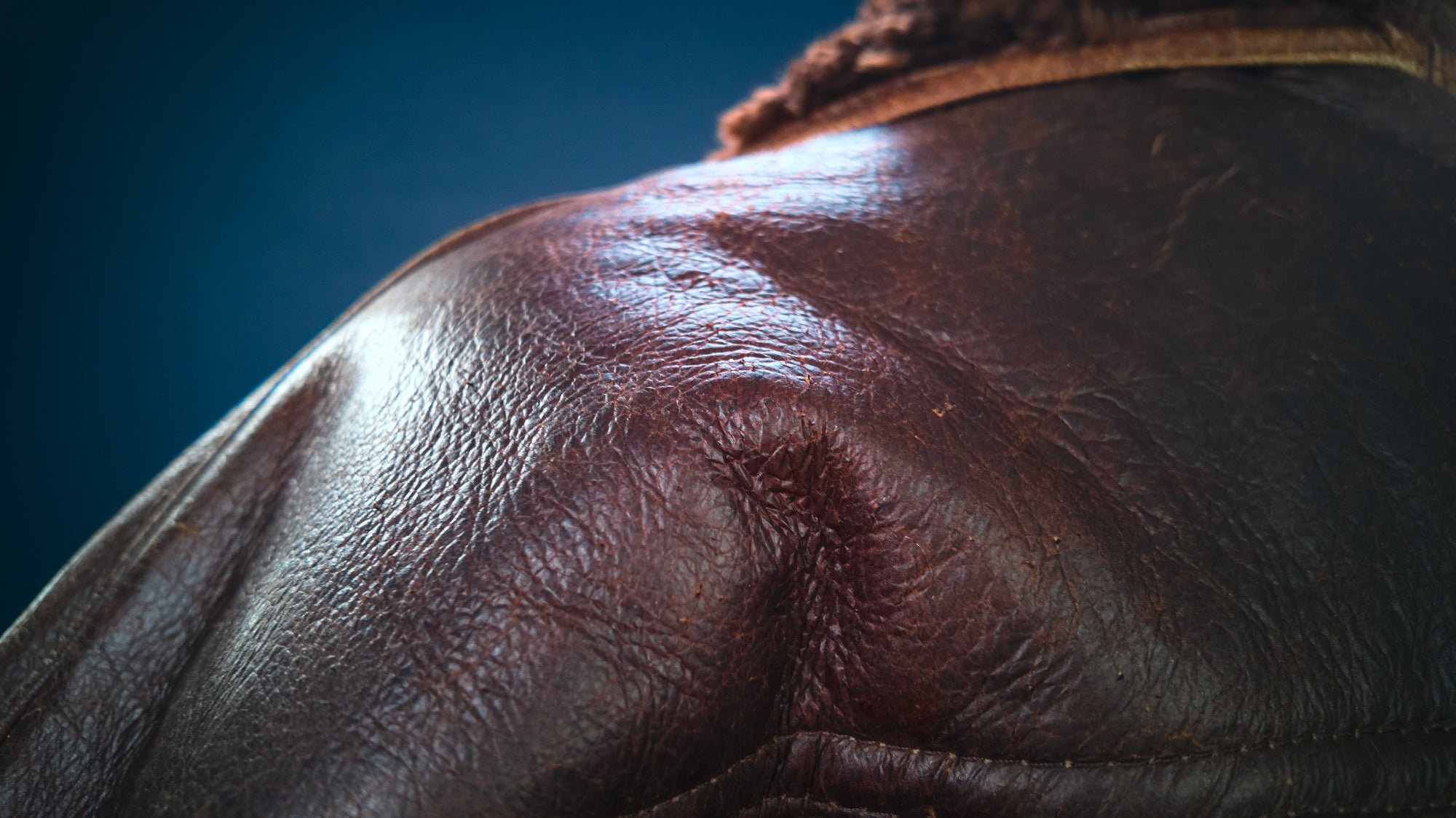 Vintage 1980s British Sheepskin Crosszip Flight Bomber Leather Jacket “XL"