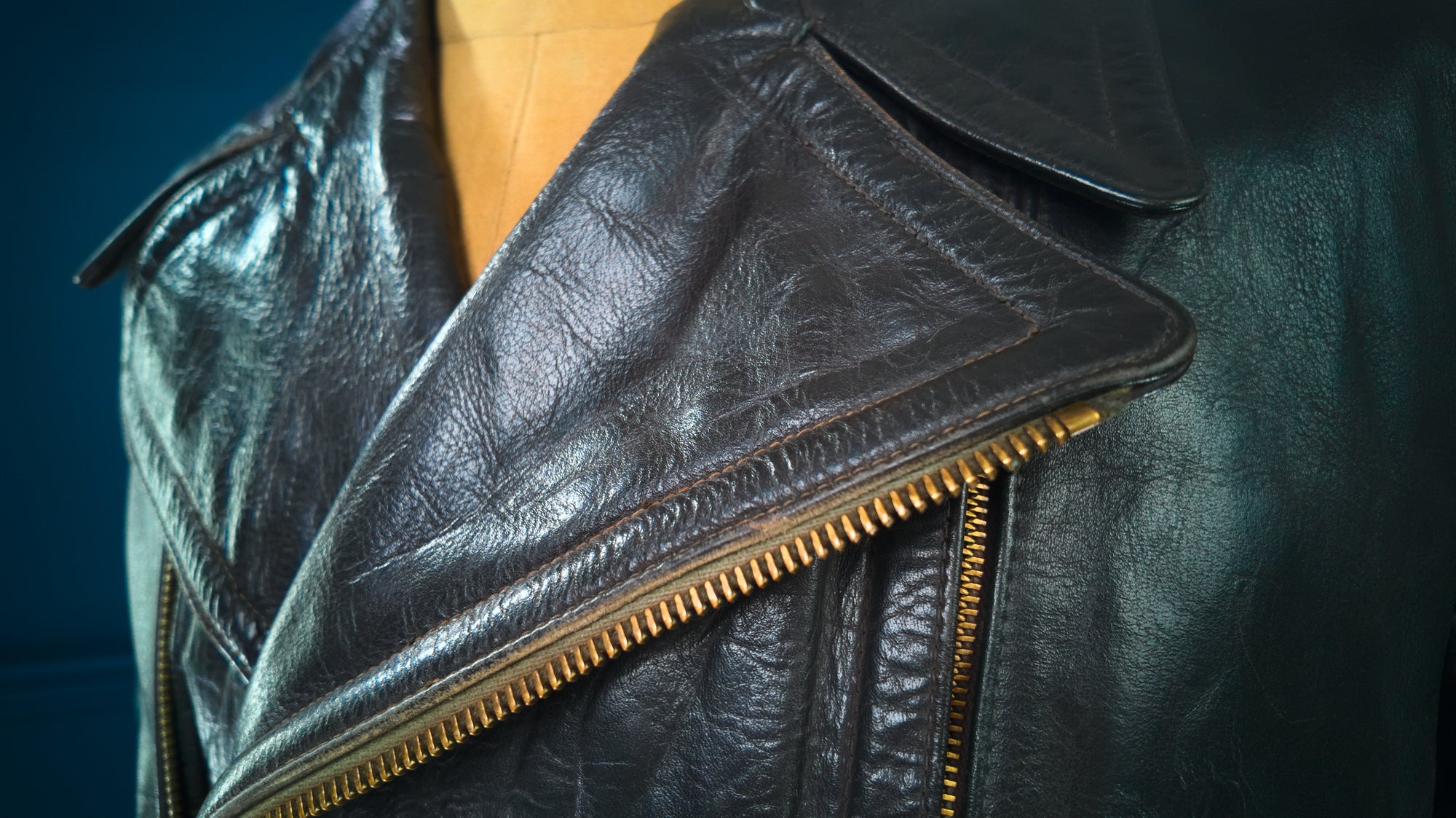 Vintage 1950s West German Police Border Patrol Biker Dispatch Leather Jacket “M”