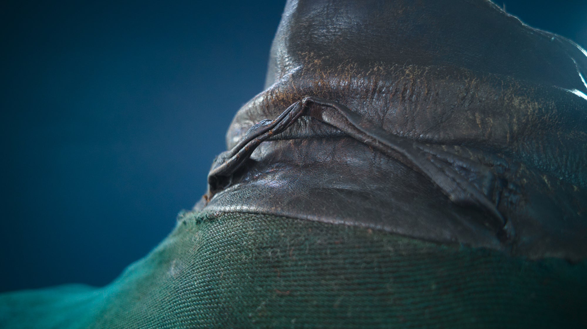 Vintage 1950s West German Police Border Patrol Biker Dispatch Leather Jacket “M”