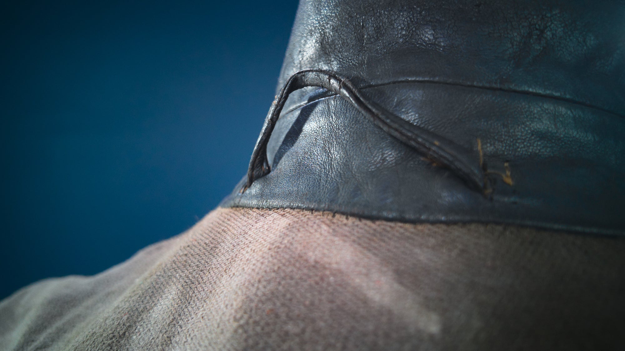 Vintage 1960s West German Grey Cold War Civil Service Rider Leather Jacket “L”