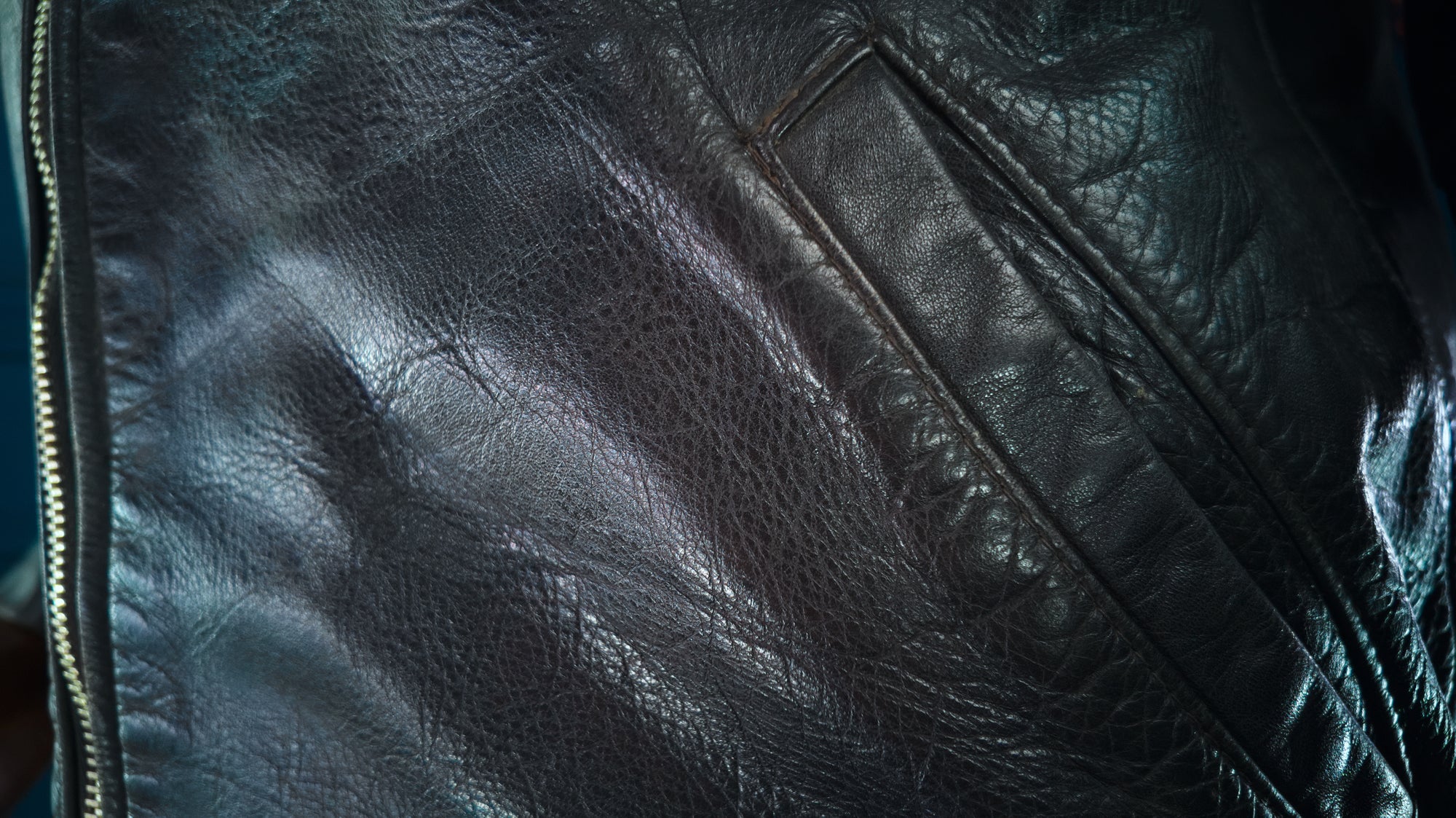 Vintage 1960s West German Horsehide Black Single Rider Biker Leather Jacket “M”