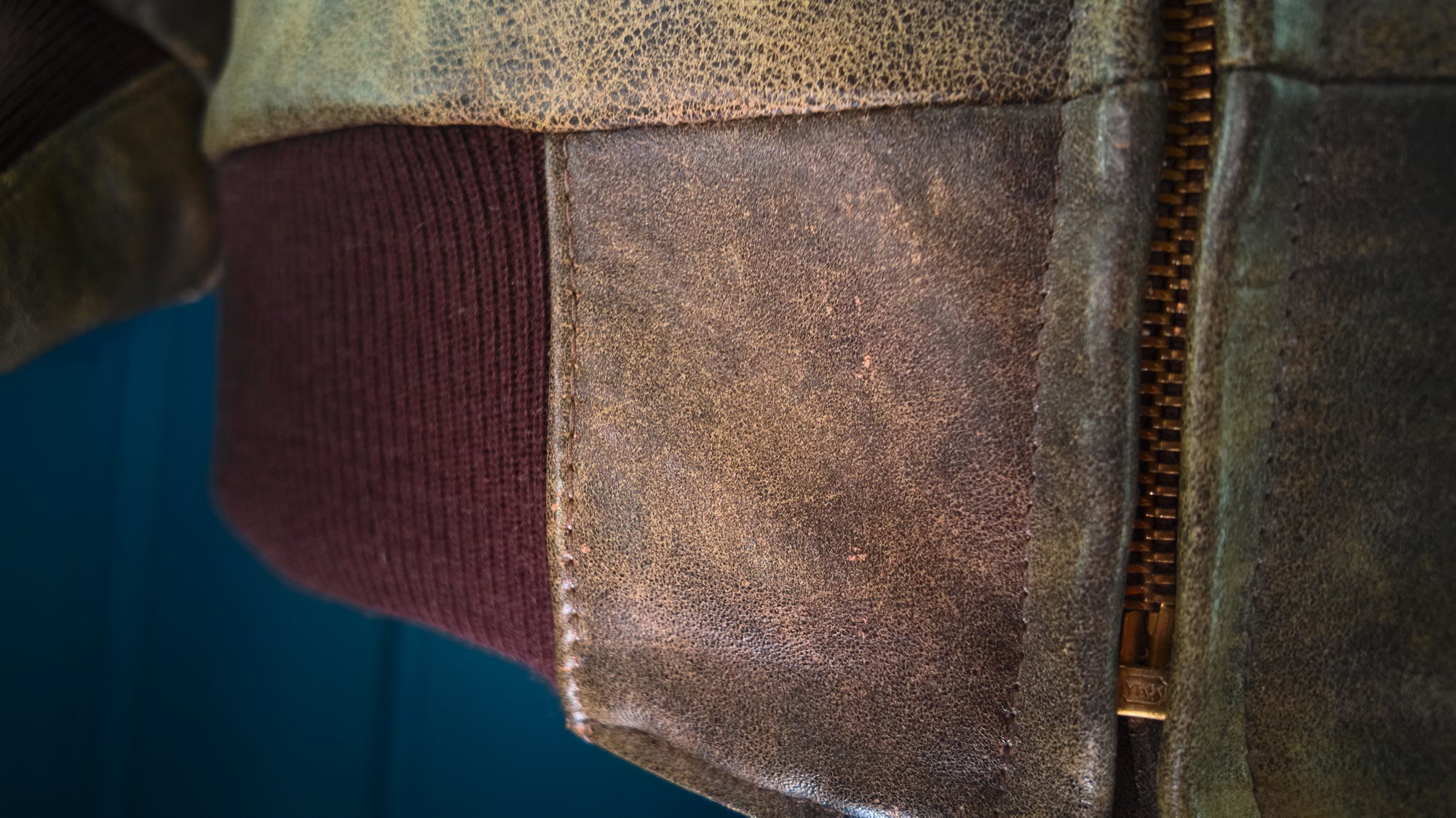 Vintage 1980s American Flight Bomber Aviator Buffalo Hide Leather Jacket “M”