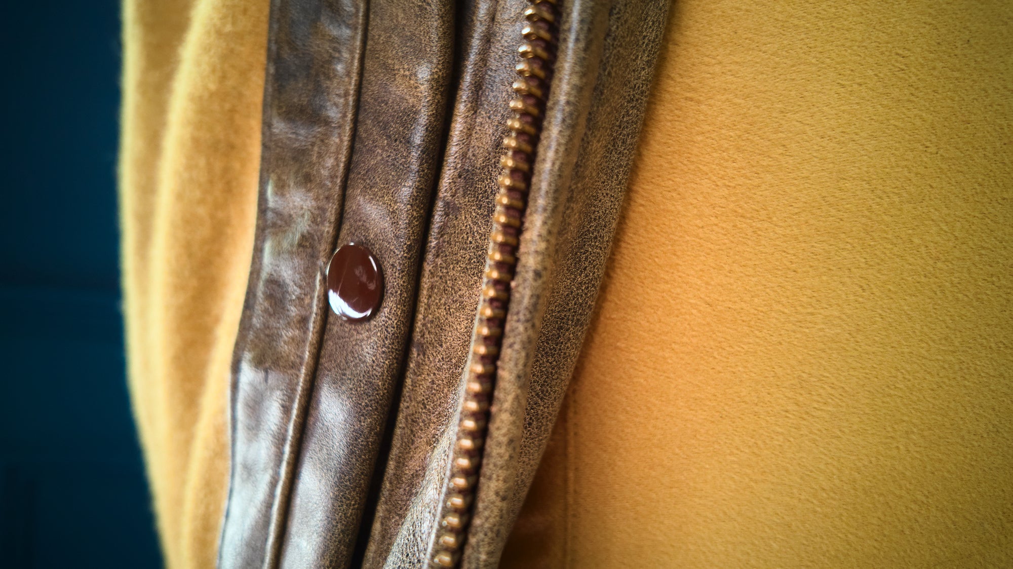 Vintage 1980s American Flight Bomber Aviator Buffalo Hide Leather Jacket “M”