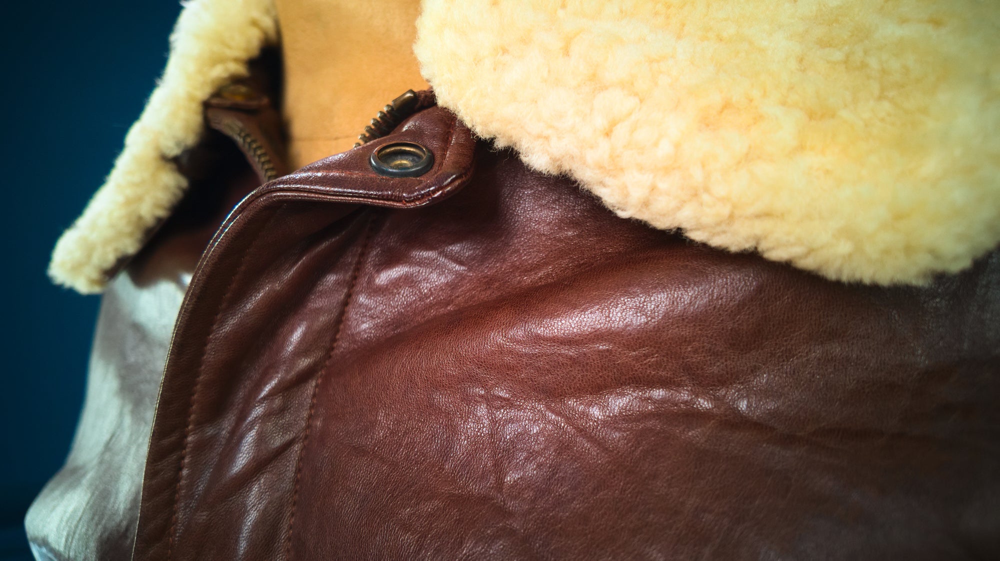 Vintage 1970s Etro Italian Lambskin G1 Flight Bomber Aviator Leather Jacket “L”