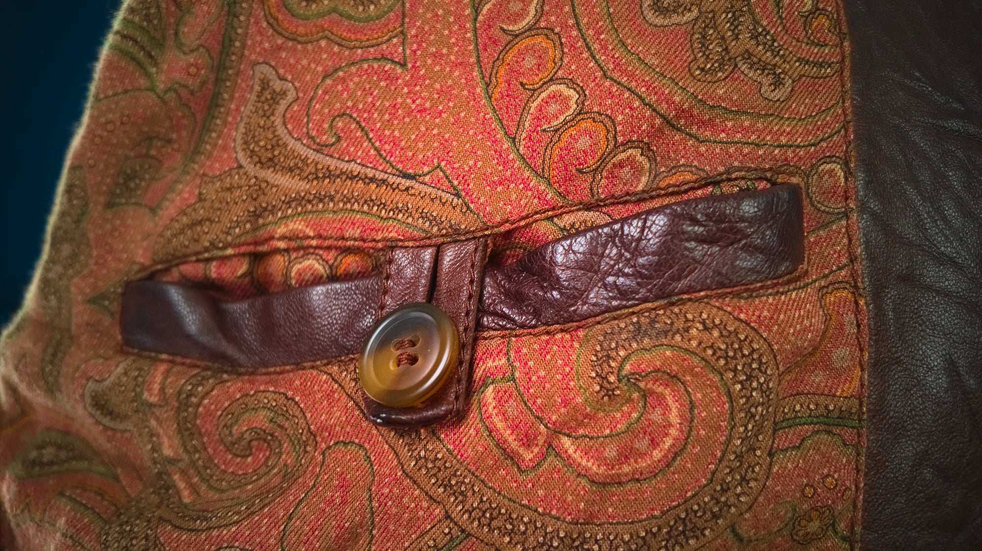 Vintage 1970s Etro Italian Lambskin G1 Flight Bomber Aviator Leather Jacket “L”