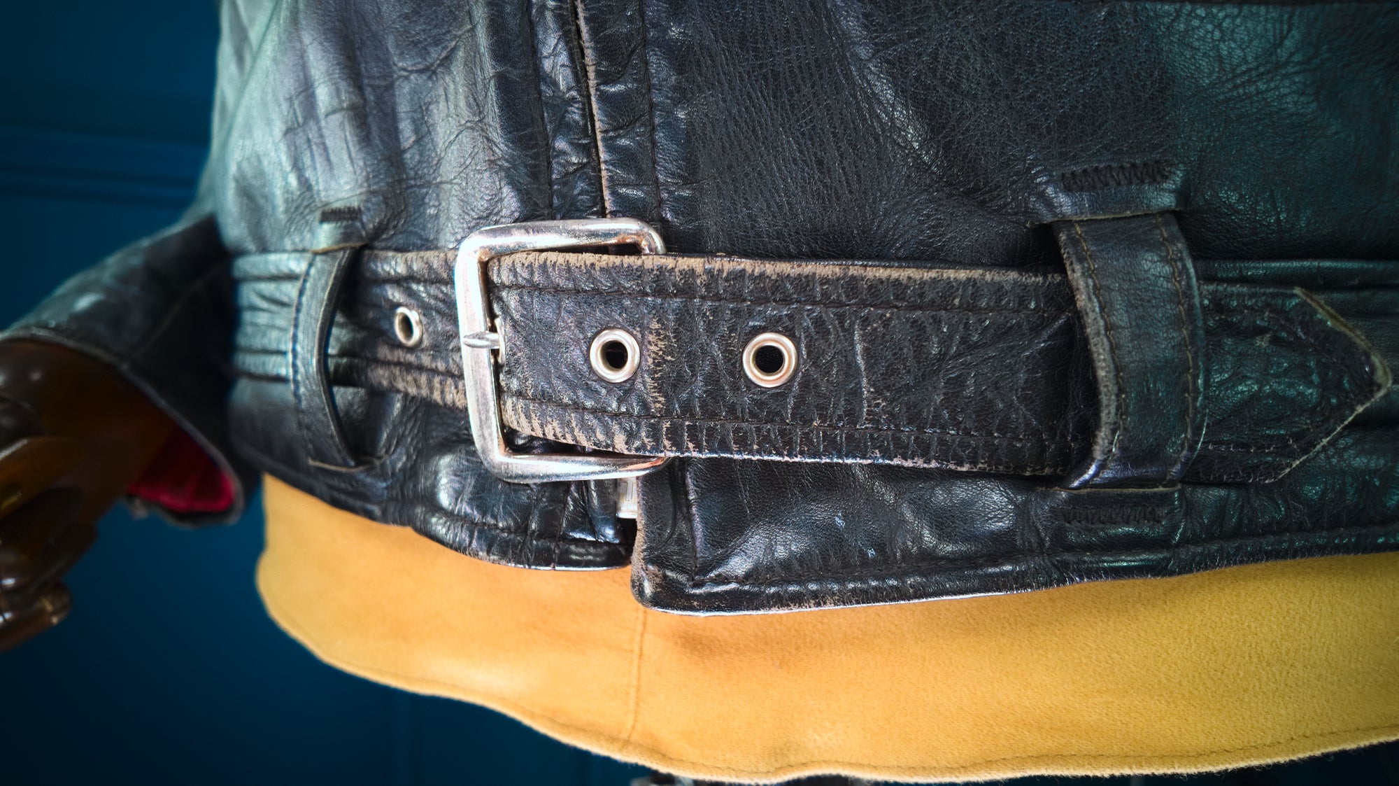 Vintage 1960s Sears Oakbrook Steerhide D Pocket Biker Moto Leather Jacket “M”