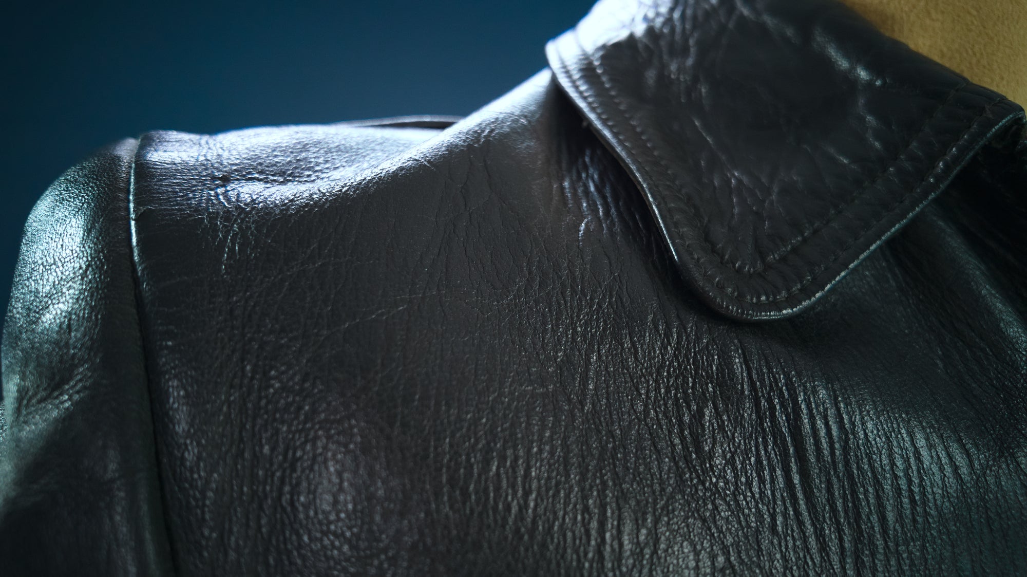 Vintage 1940s German Goatskin Belted Biker Motoring Coat Leather Jacket “M”