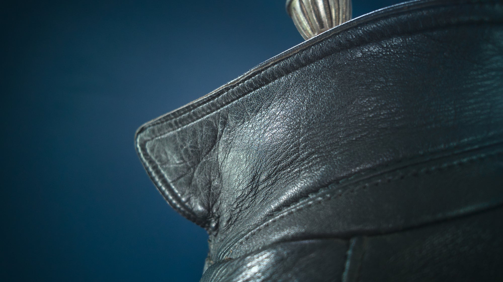 Vintage 1940s German Goatskin Belted Biker Motoring Coat Leather Jacket “M”