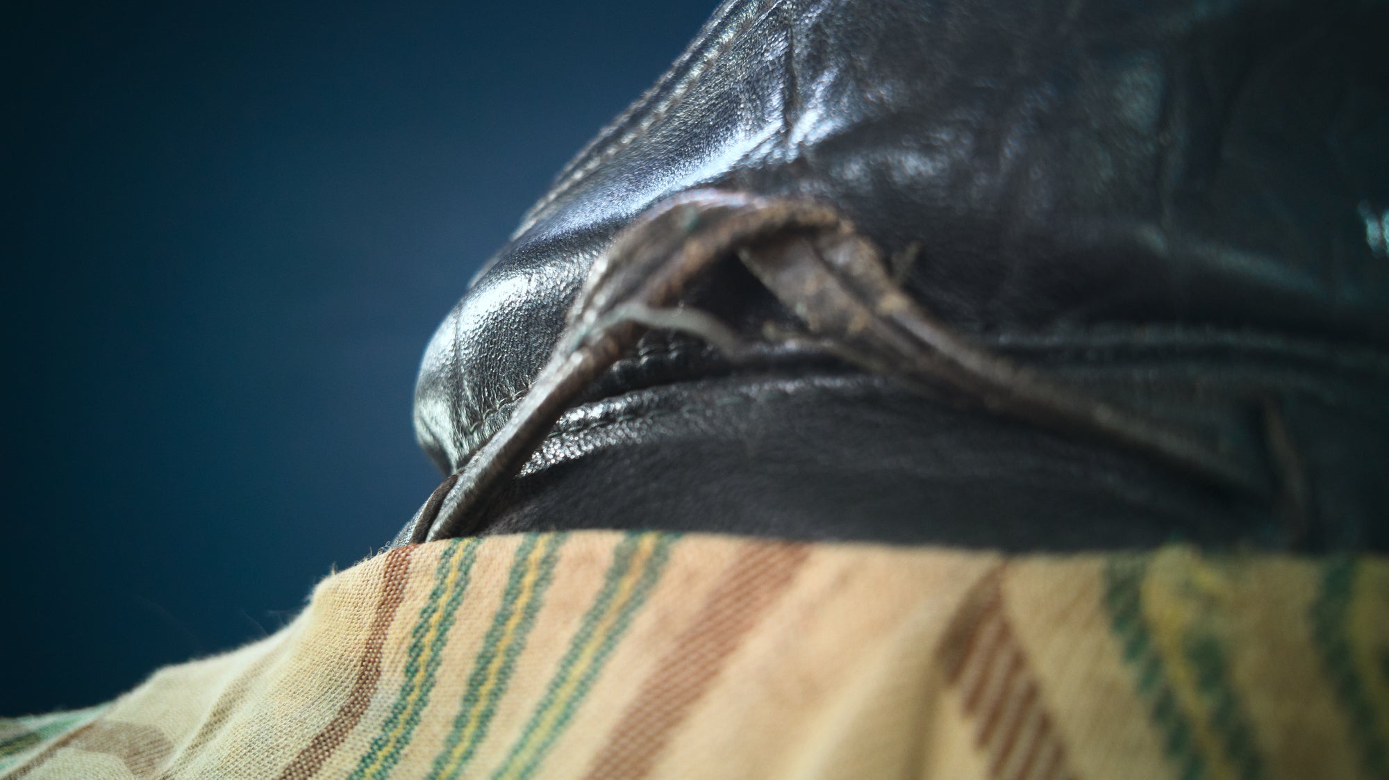 Vintage 1940s German Goatskin Belted Biker Motoring Coat Leather Jacket “M”