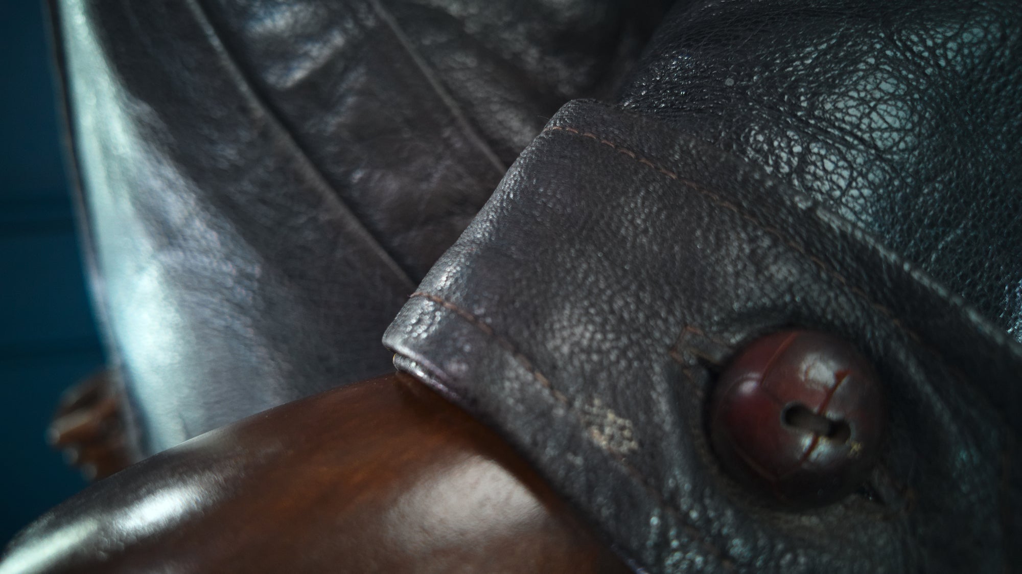 Vintage 1950s Dala Goatskin Single Rider Highwayman Worker Leather Jacket “M”