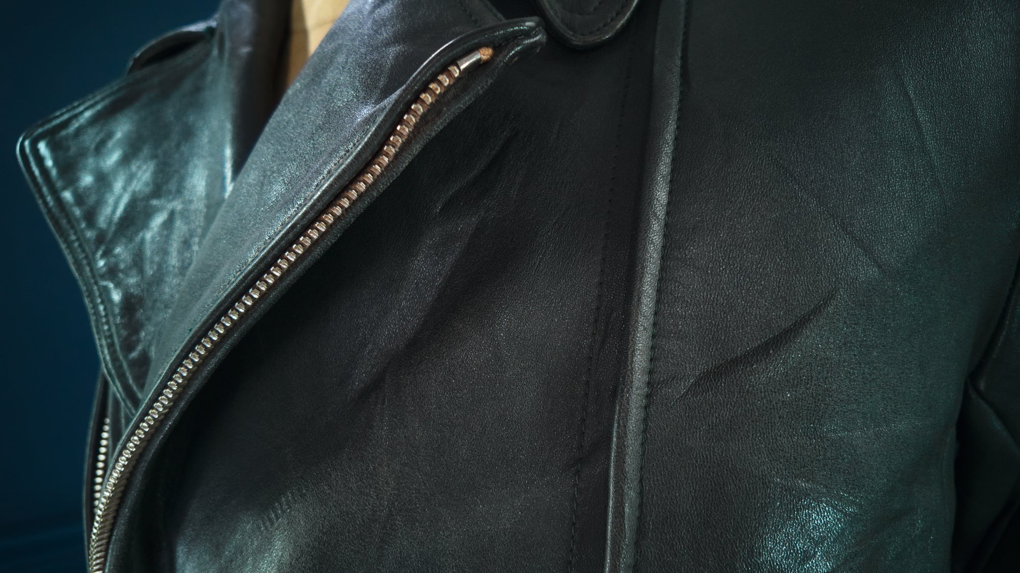 Vintage 1950s West German Horsehide Border Police Dispatch Leather Jacket “M”