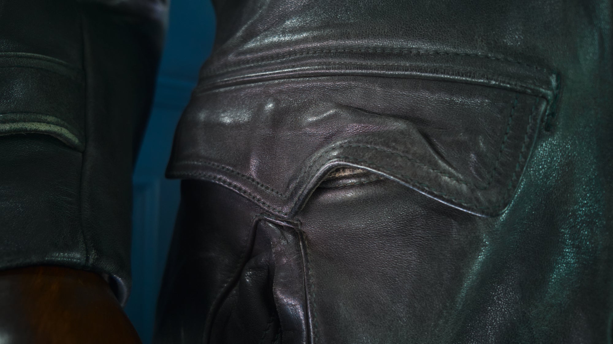 Vintage 1950s West German Horsehide Border Police Dispatch Leather Jacket “M”