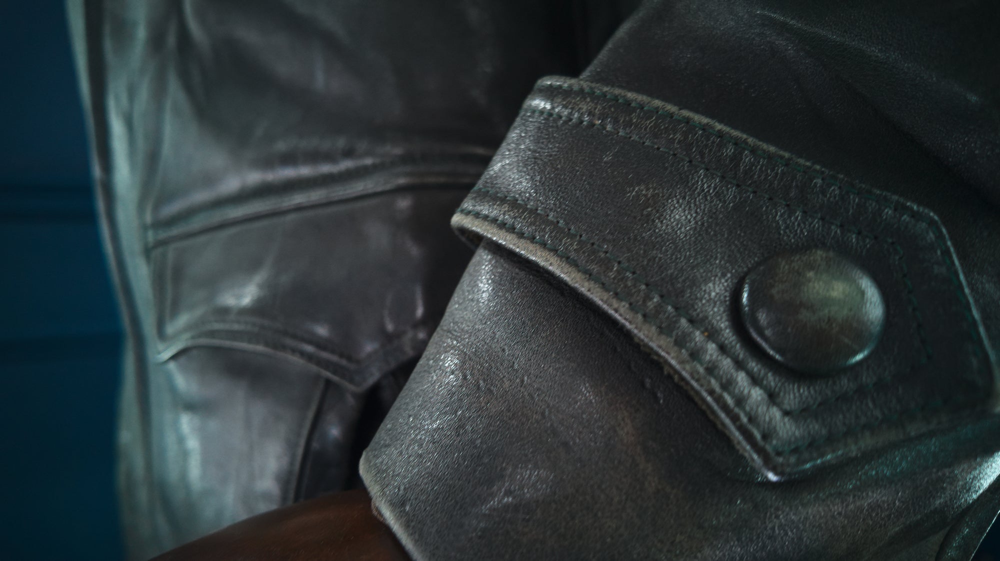 Vintage 1950s West German Horsehide Border Police Dispatch Leather Jacket “M”