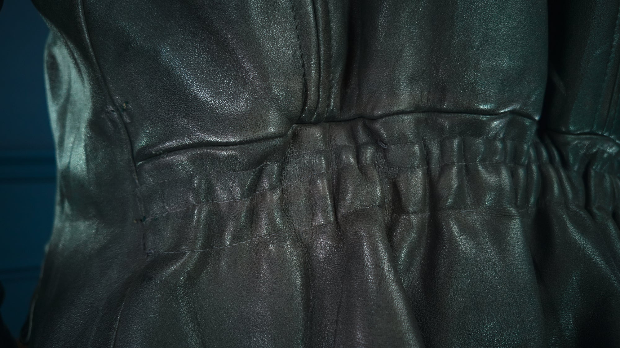 Vintage 1950s West German Horsehide Border Police Dispatch Leather Jacket “M”