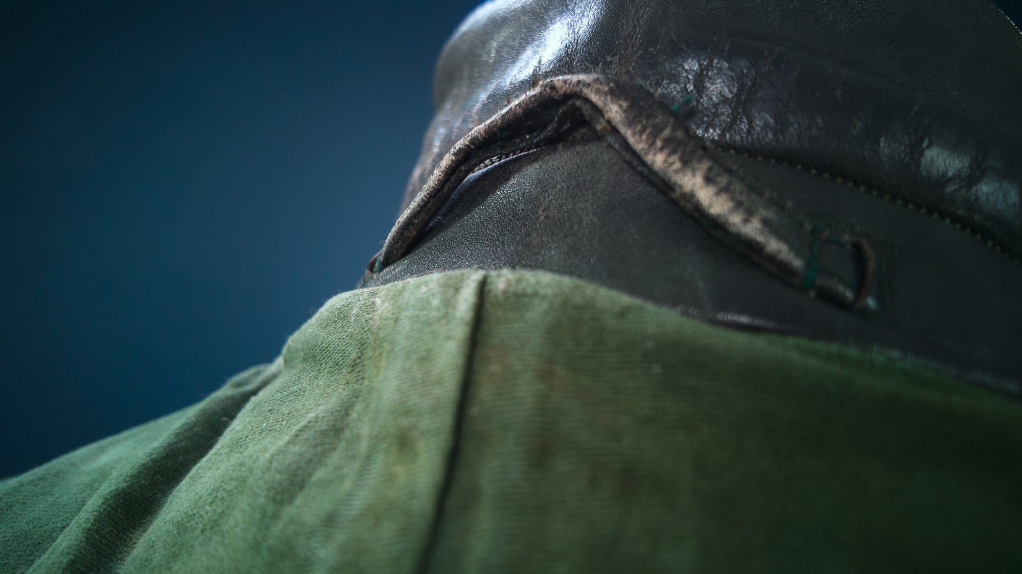 Vintage 1950s West German Horsehide Border Police Dispatch Leather Jacket “M”