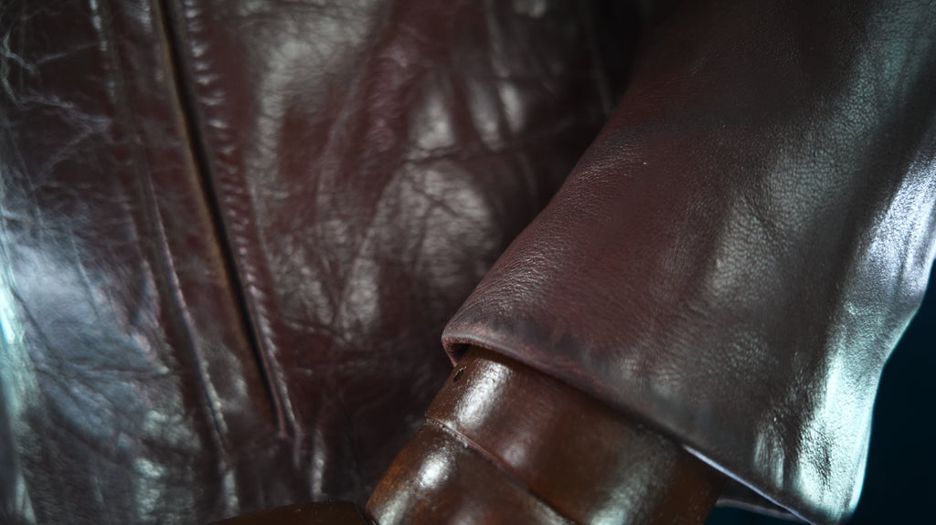 Vintage 1940s Czech Calfskin Windbreaker Flight Campus Leather Jacket “M”