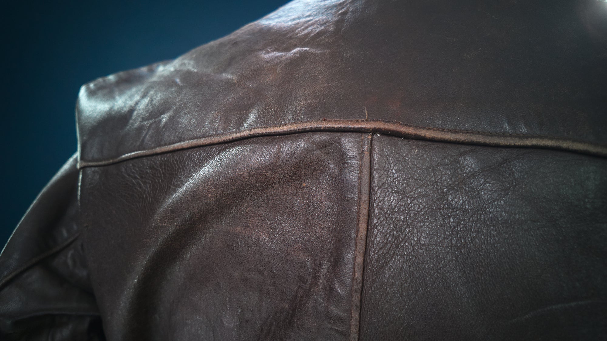 Vintage 1940s West German Sheepskin Border Police Dispatch Leather Jacket “M”