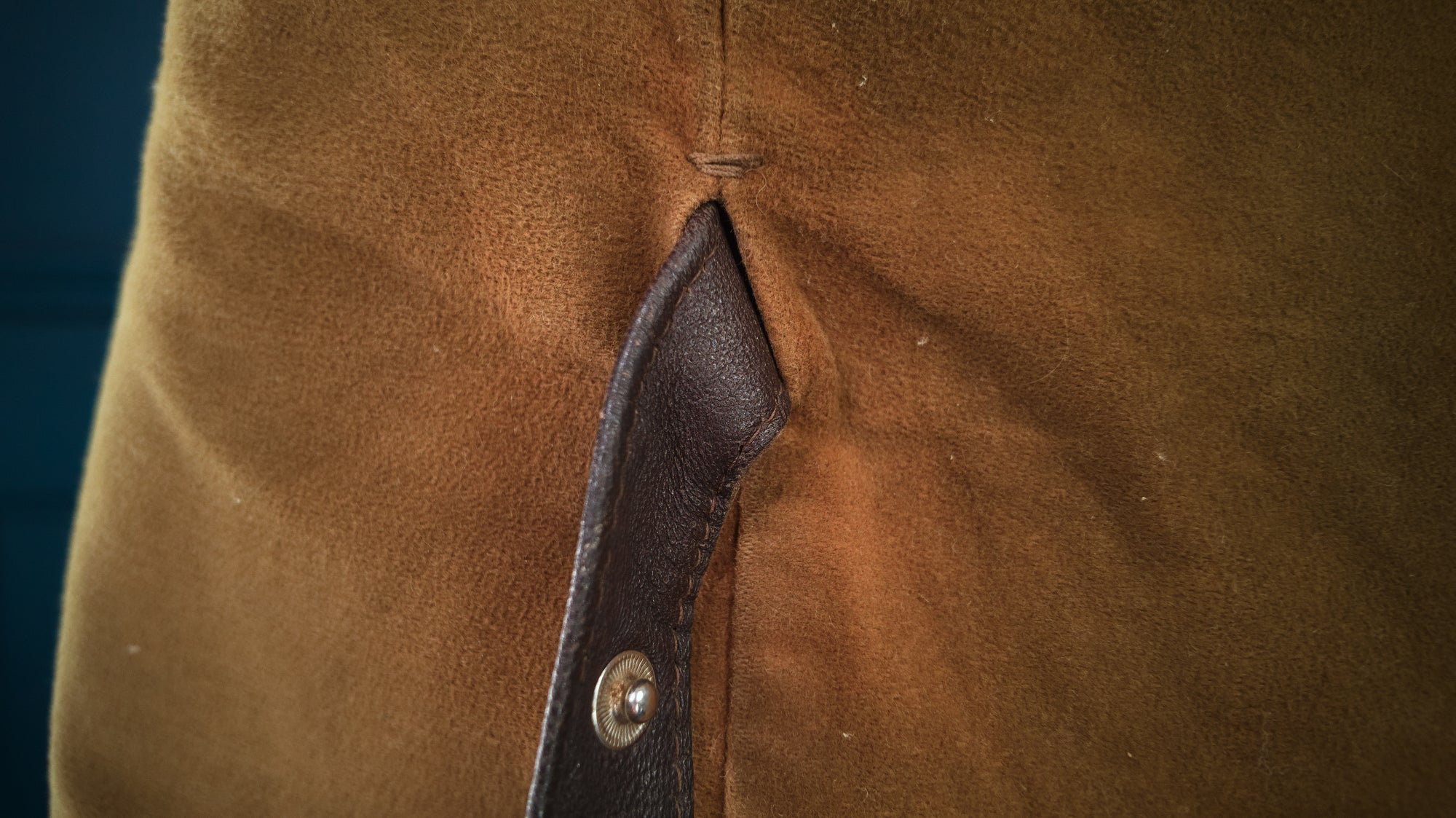 Vintage 1940s West German Sheepskin Border Police Dispatch Leather Jacket “M”