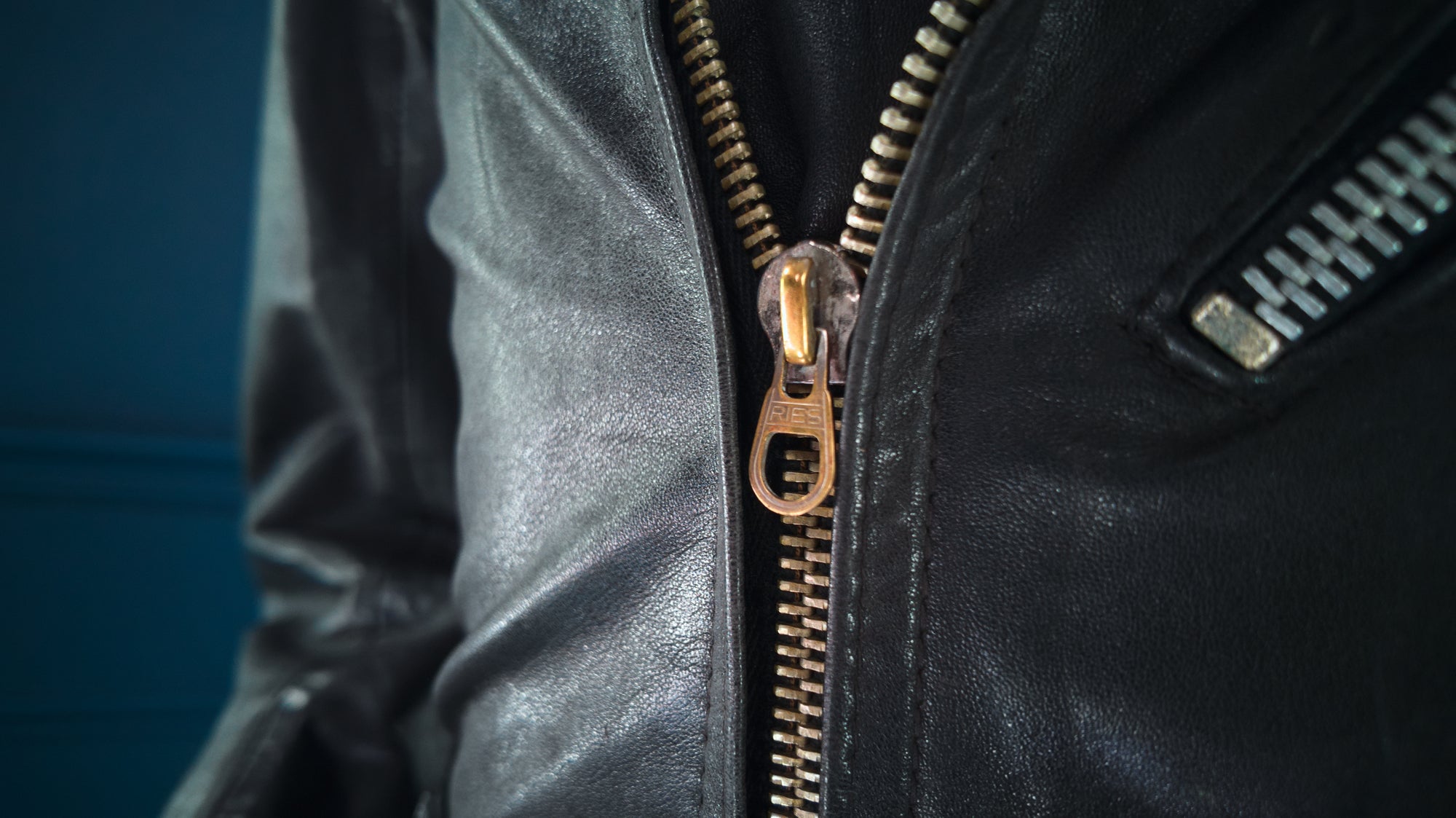 Vintage 1950s West German Lambskin Aviator Biker Flight Black Leather Jacket “M”