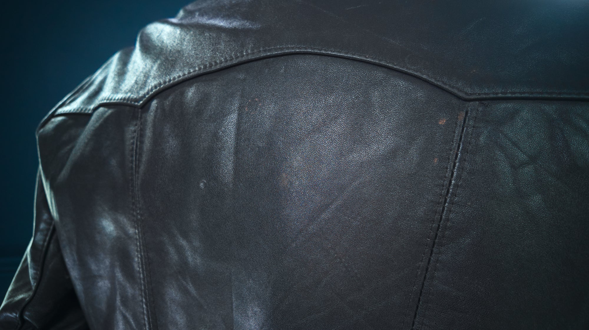 Vintage 1950s West German Lambskin Aviator Biker Flight Black Leather Jacket “M”