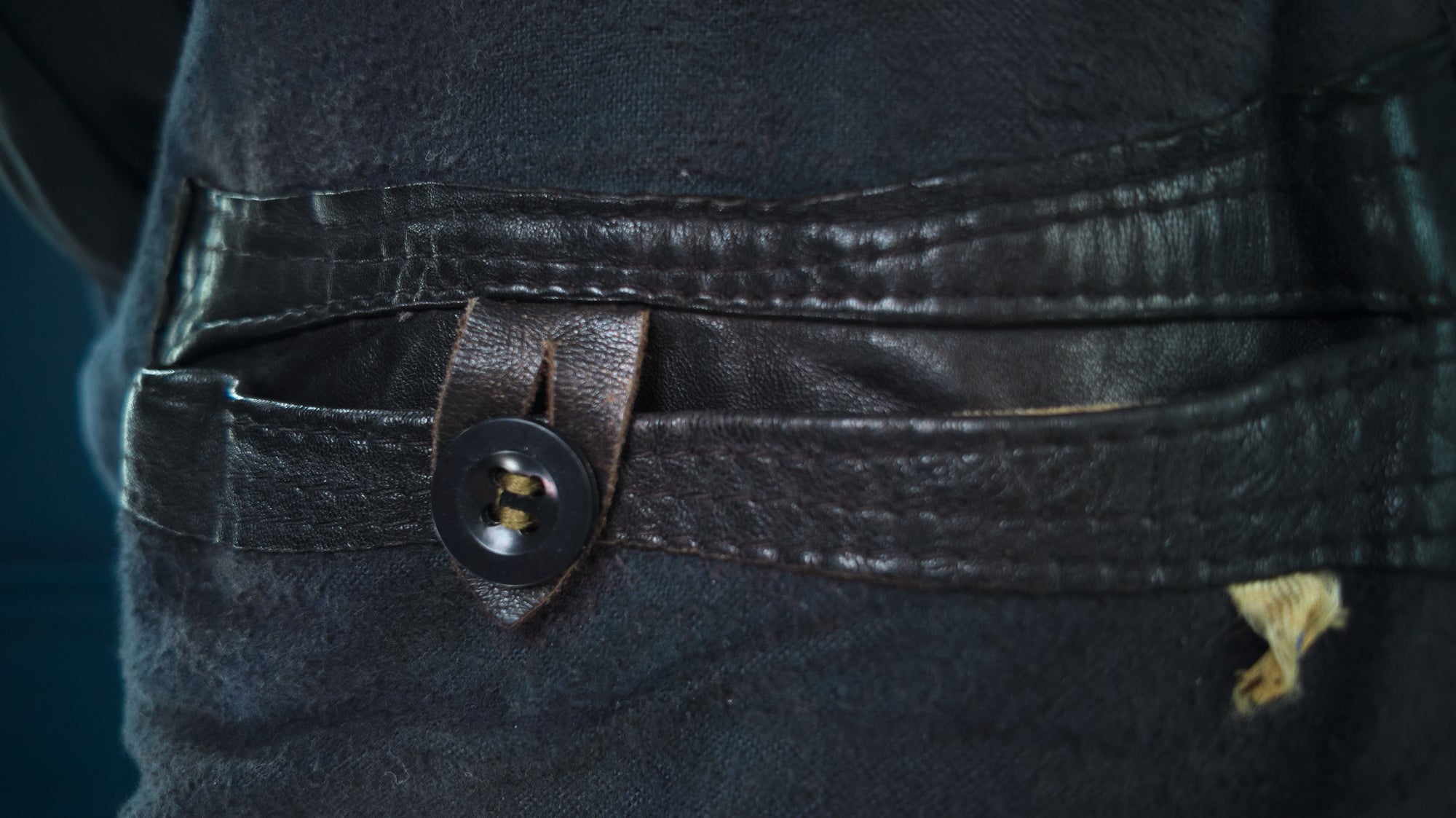 Vintage 1950s West German Lambskin Aviator Biker Flight Black Leather Jacket “M”