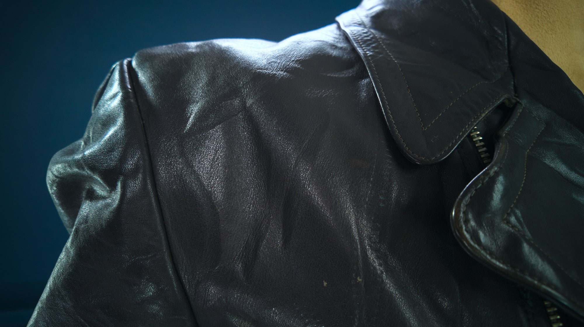 Vintage 1950s West German Horsehide Border Police Biker Dispatch Leather Jacket