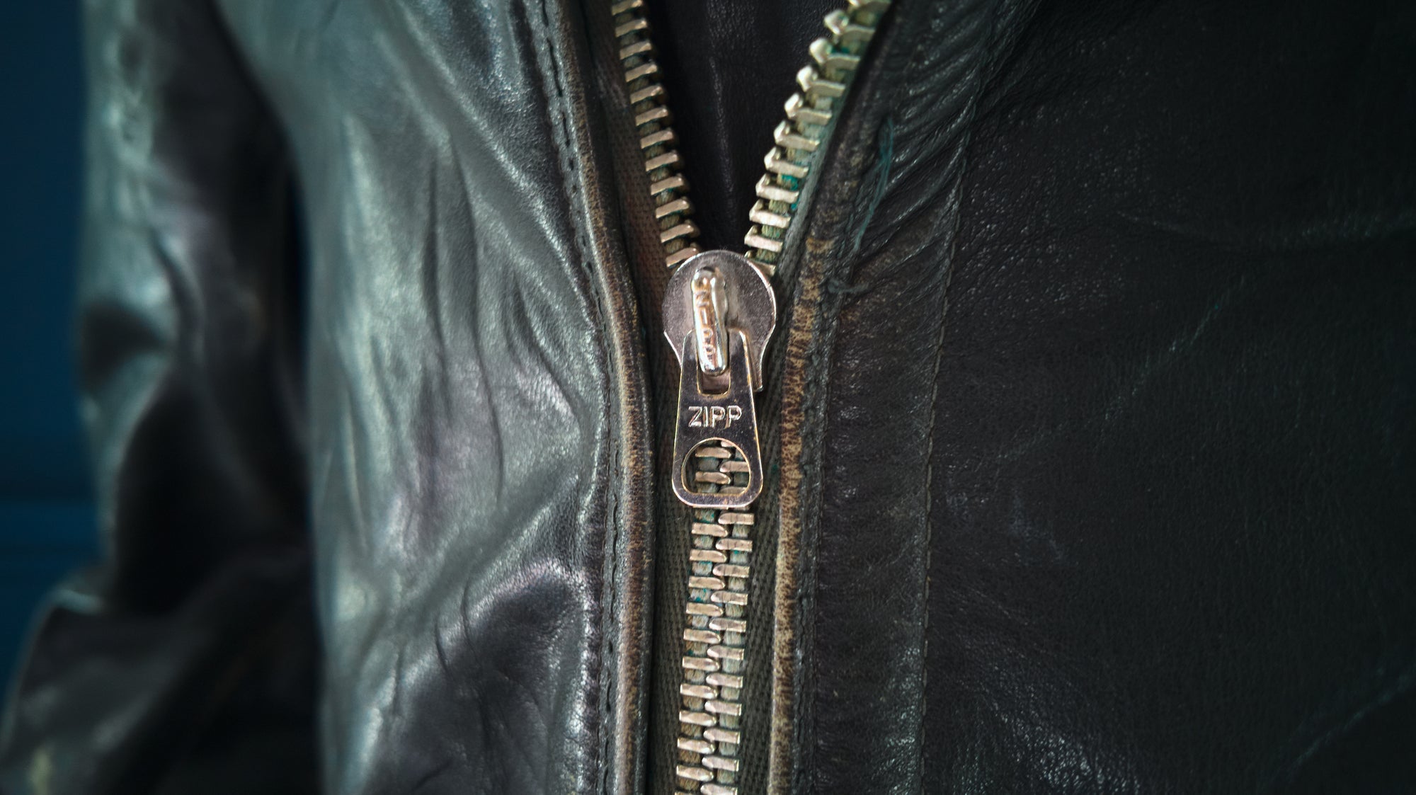 Vintage 1950s West German Horsehide Border Police Biker Dispatch Leather Jacket