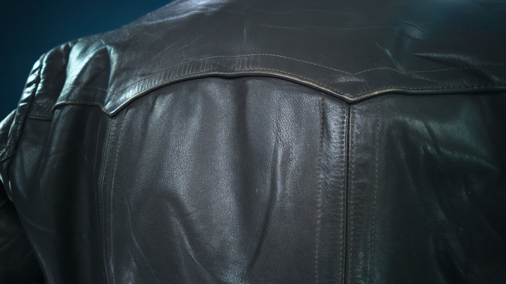 Vintage 1950s West German Horsehide Border Police Biker Dispatch Leather Jacket