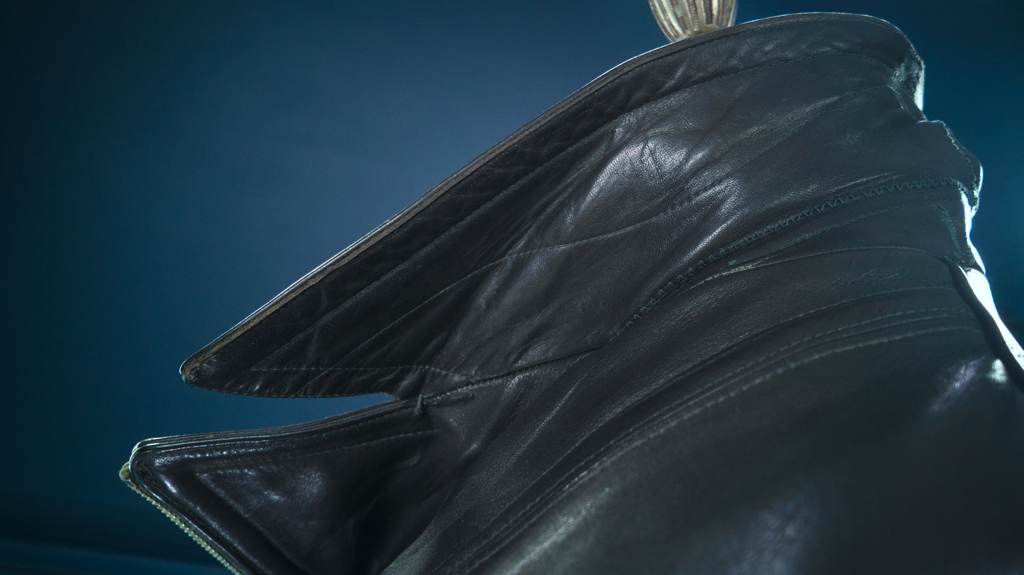 Vintage 1950s West German Horsehide Border Police Biker Dispatch Leather Jacket