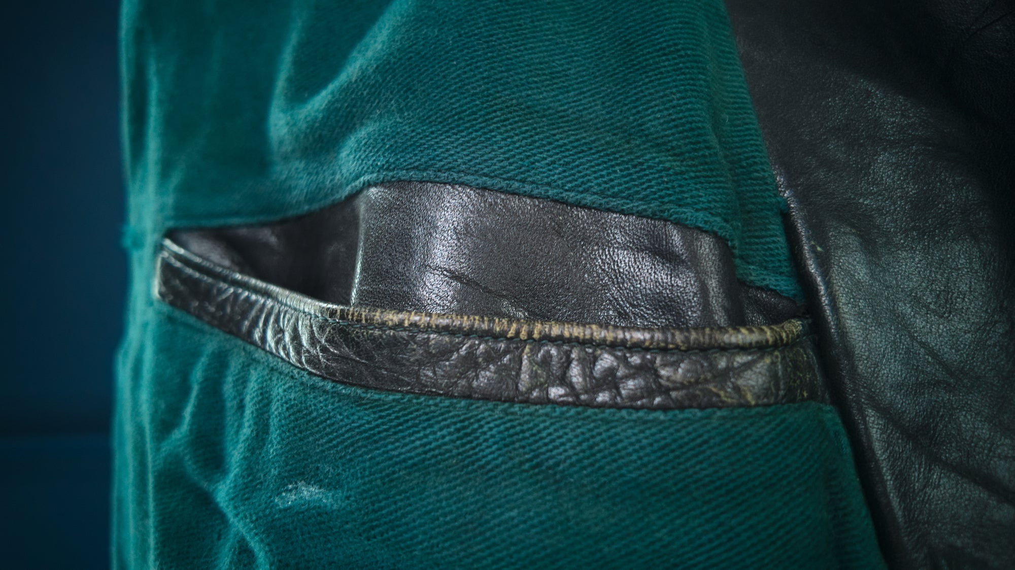 Vintage 1950s West German Horsehide Border Police Biker Dispatch Leather Jacket