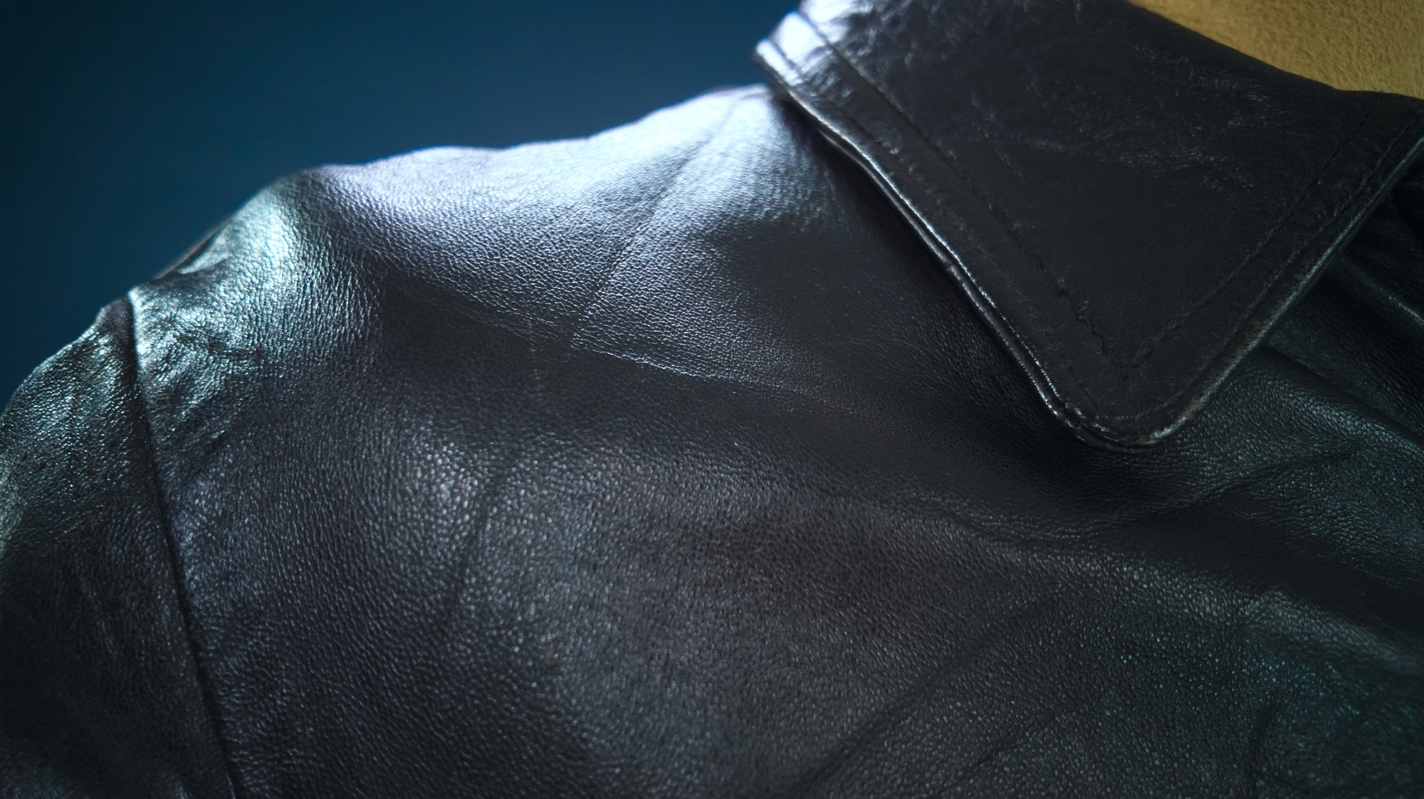 Vintage 1960s French Sheepskin Single Rider Worker Chore Leather Jacket “M”