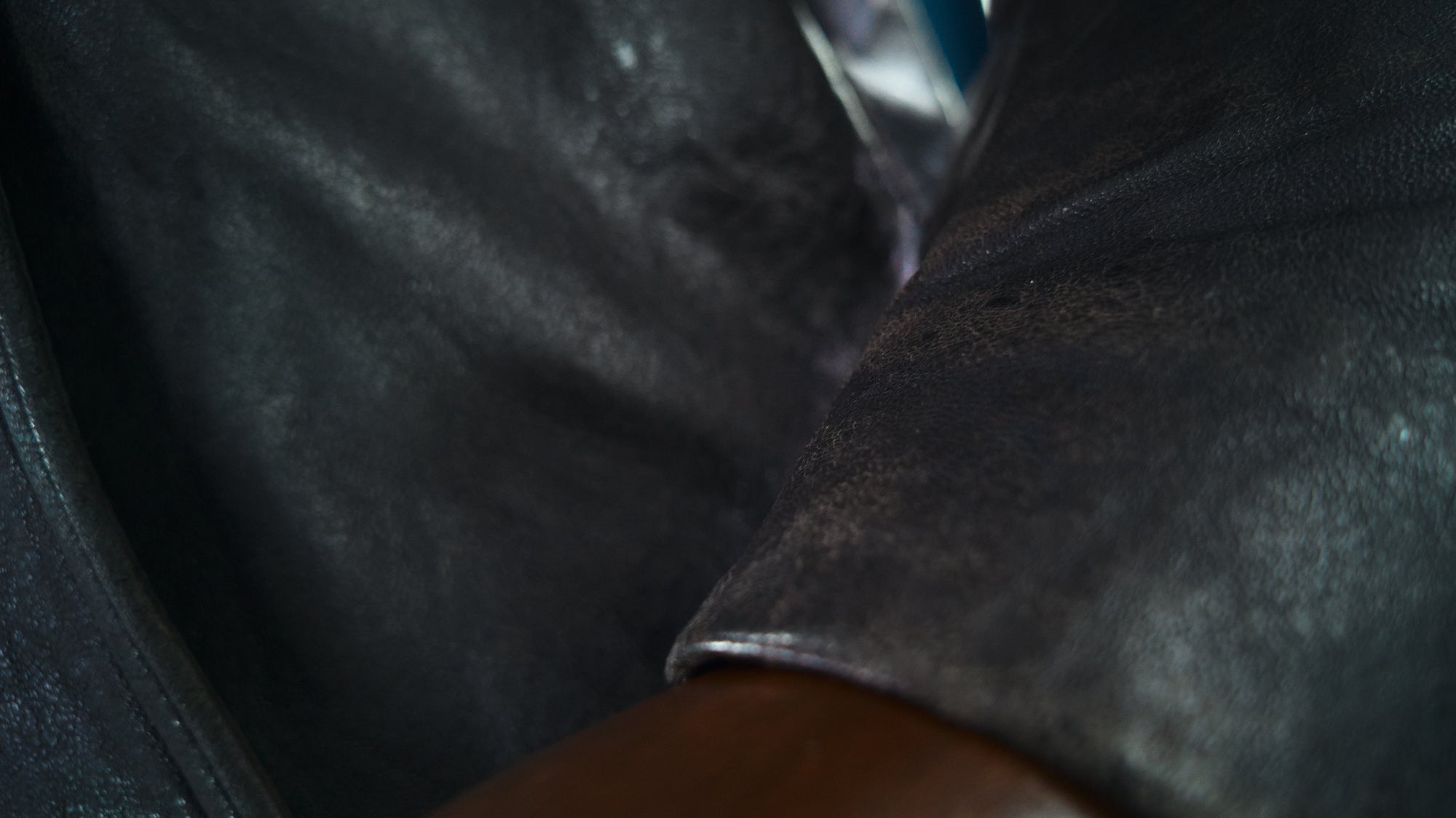 Vintage 1960s French Sheepskin Single Rider Worker Chore Leather Jacket “M”