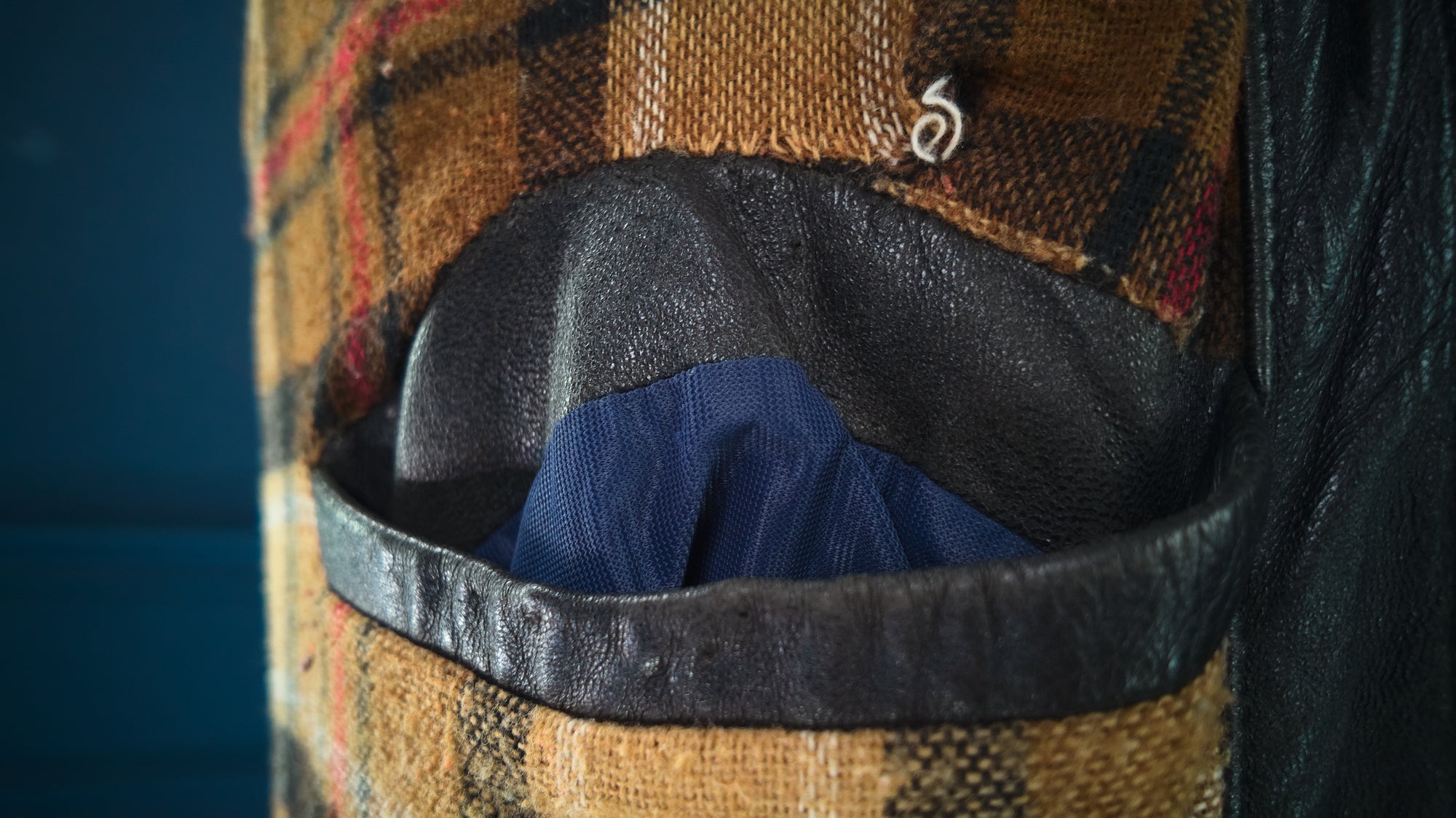 Vintage 1960s French Sheepskin Single Rider Worker Chore Leather Jacket “M”